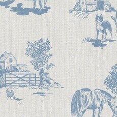 ANGEL DEAR Farm Toile - Blue - Knotted Hat