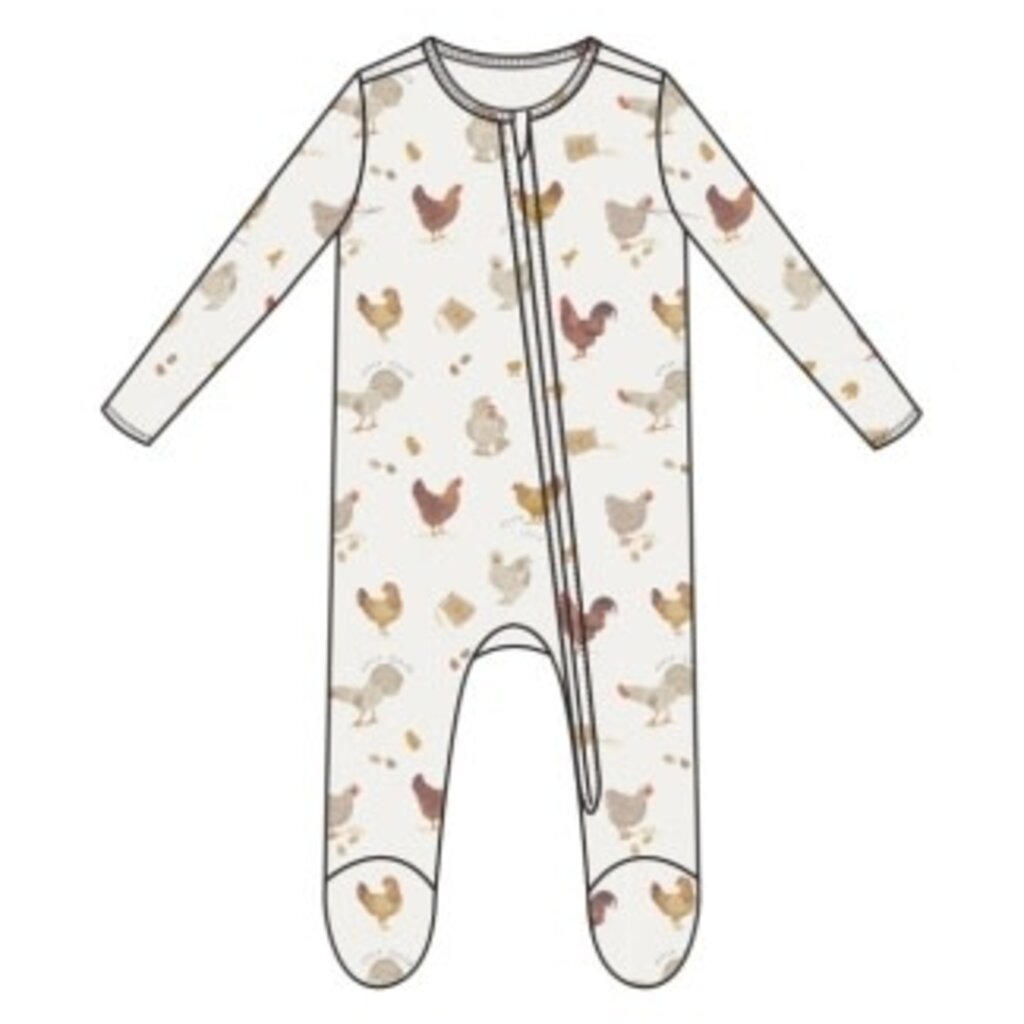 ANGEL DEAR Collector Chickens - Unisex - 2 Way Zipper Footie