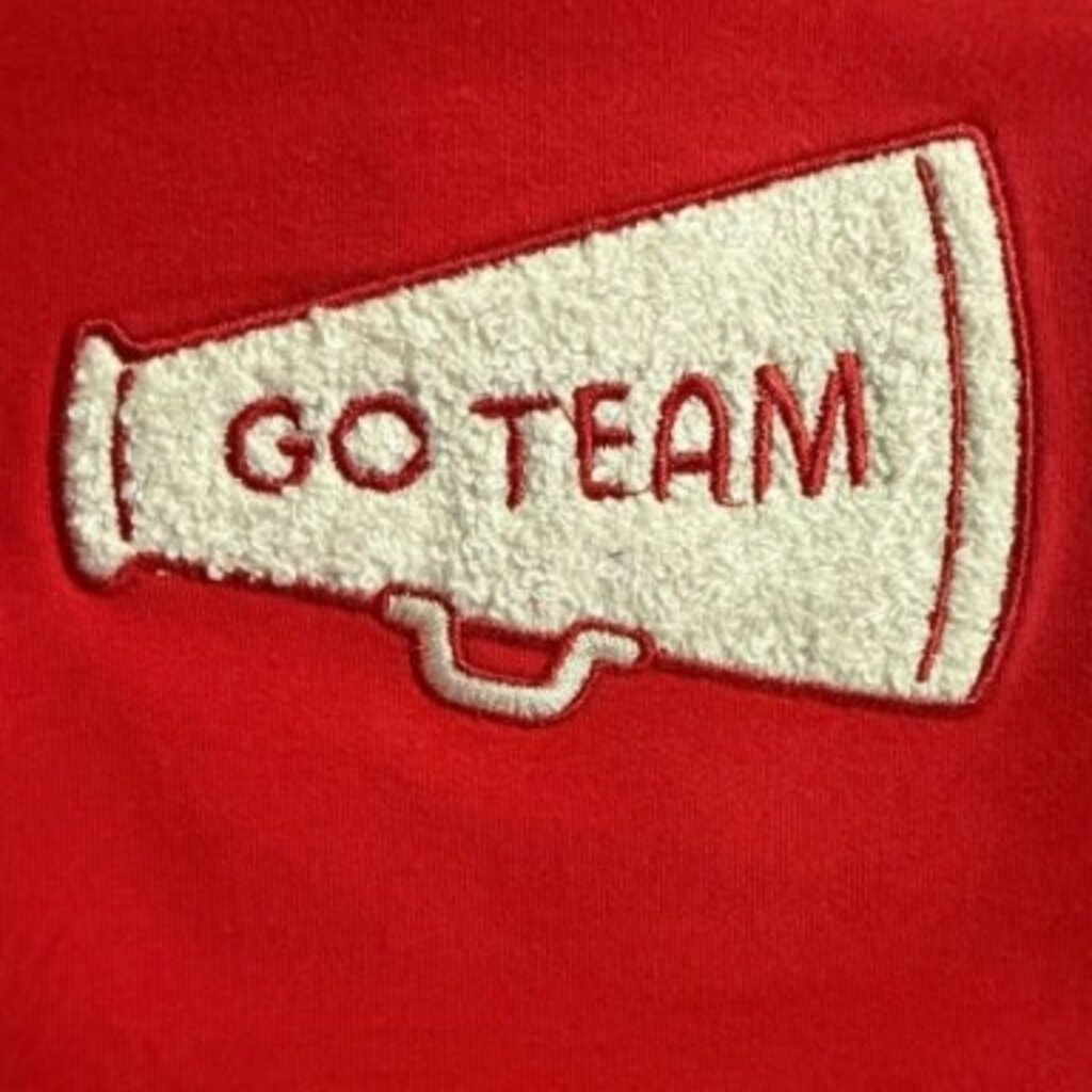 ANGEL DEAR French Terry Sport - Varsity - Red - Ruffle Sweatshirt