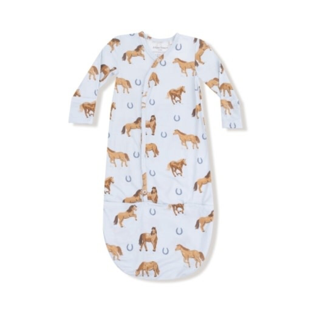 ANGEL DEAR Horses - Blue - Bundle Gown