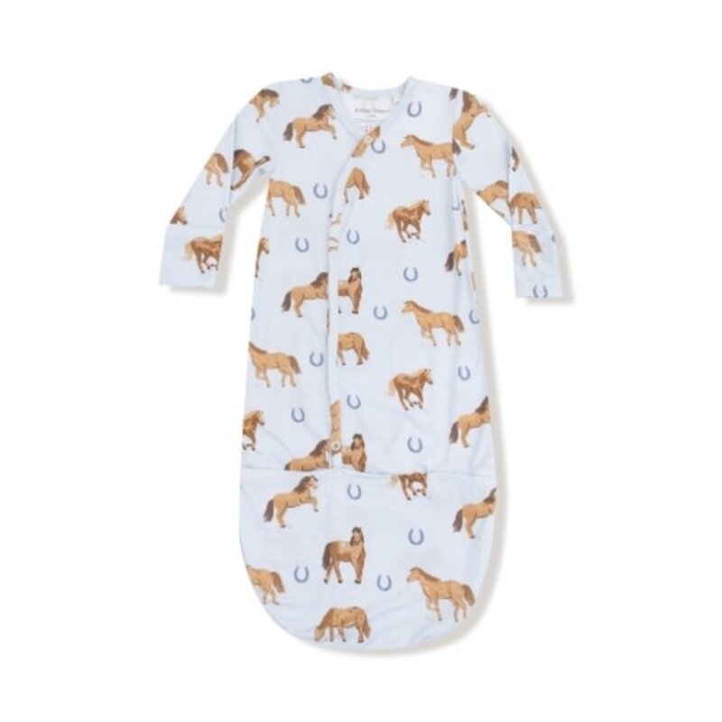 ANGEL DEAR Horses - Blue - Bundle Gown