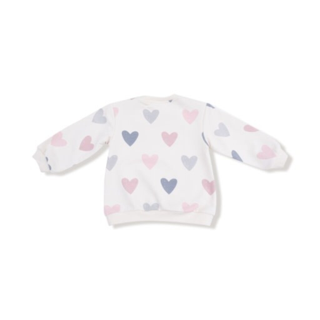 ANGEL DEAR Hearts -French Terry - Puffy L/S Oversized Sweatshirt + Legging