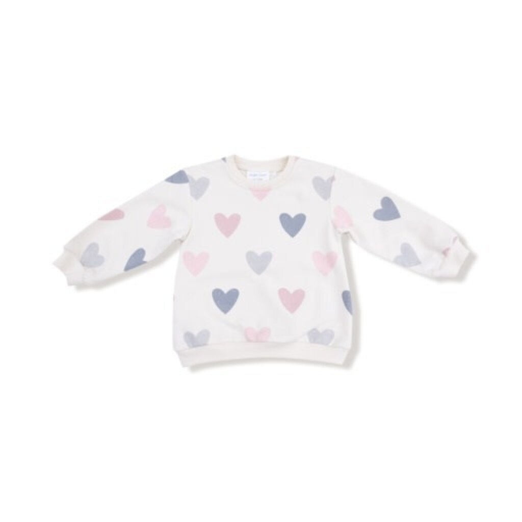 ANGEL DEAR Hearts -French Terry - Puffy L/S Oversized Sweatshirt + Legging