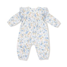 ANGEL DEAR Sweet Rose Calico - L/S Petal Ruffle Romper