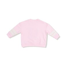ANGEL DEAR French Terry Sport - Varsity - Pink - Cozy Drop Sleeve Sweatshirt W/ Varsity Stripes