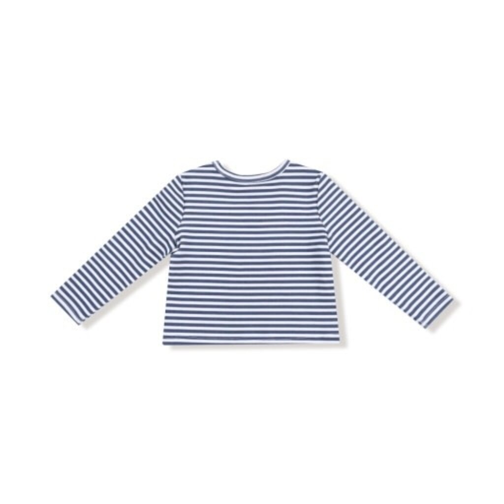 ANGEL DEAR Stripes With Sibling Embroidery - Organic Cotton Jersey - Big Bro - Uni L/S Shirt