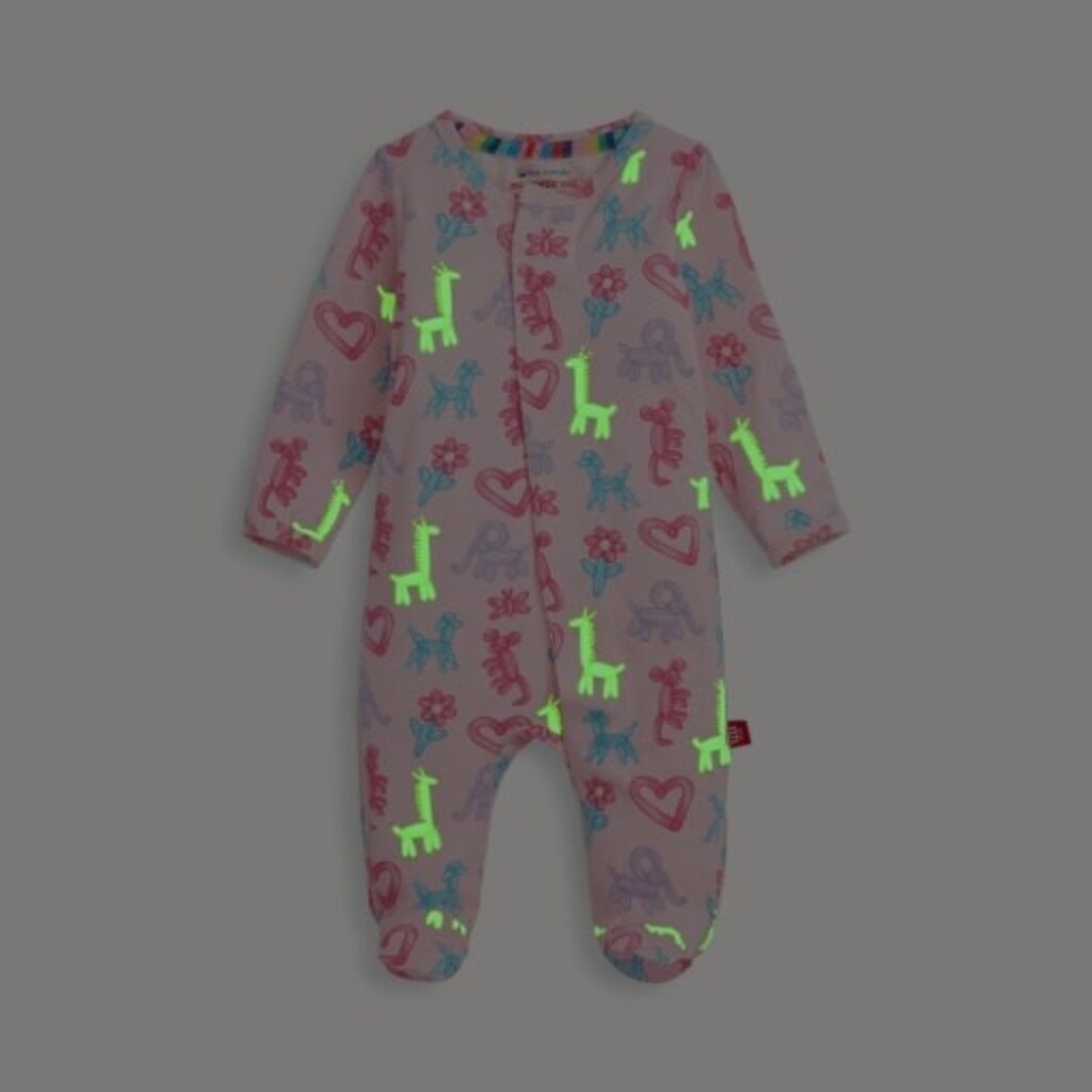 Magnetic  Me PINK PARTY ANIMALS GLOW IN THE DARK MOD FOOT