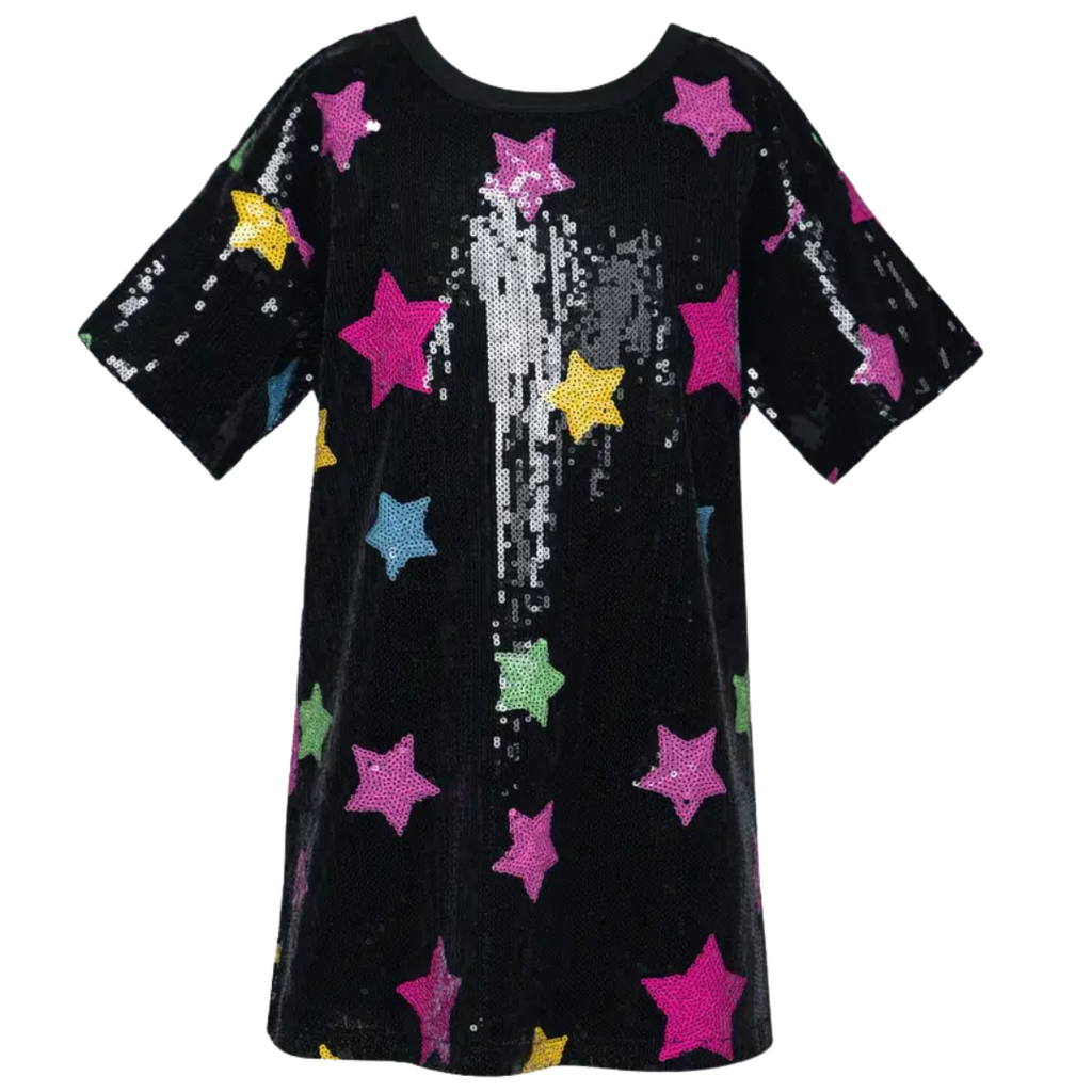 Baby Sara Girl's Sequin Dress Black Multi
