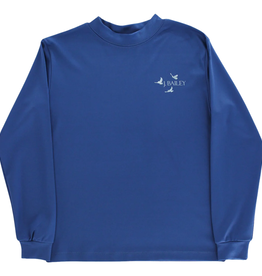 J.BAILEY Boy's L/S Performance Logo Tee, Camo Dog on Denim