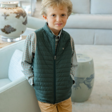 J.BAILEY Boy's Quilted Vest, Forest