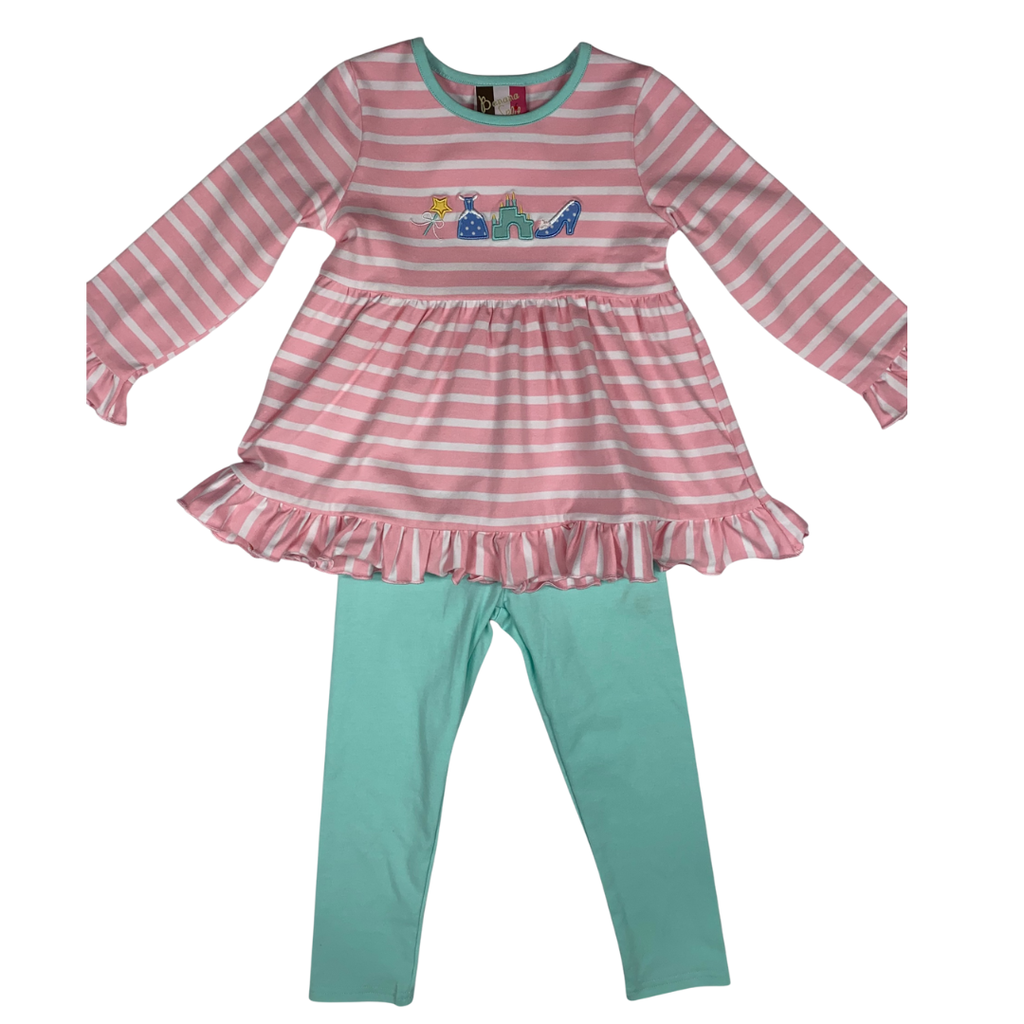 BANANA SPLIT Girl's Princess Applique Legging Set