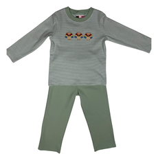 BANANA SPLIT Boy's Turkey Applique Pant Set
