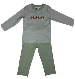 BANANA SPLIT Boy's Turkey Applique Pant Set