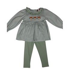 BANANA SPLIT Girl's Turkey Applique Legging Set