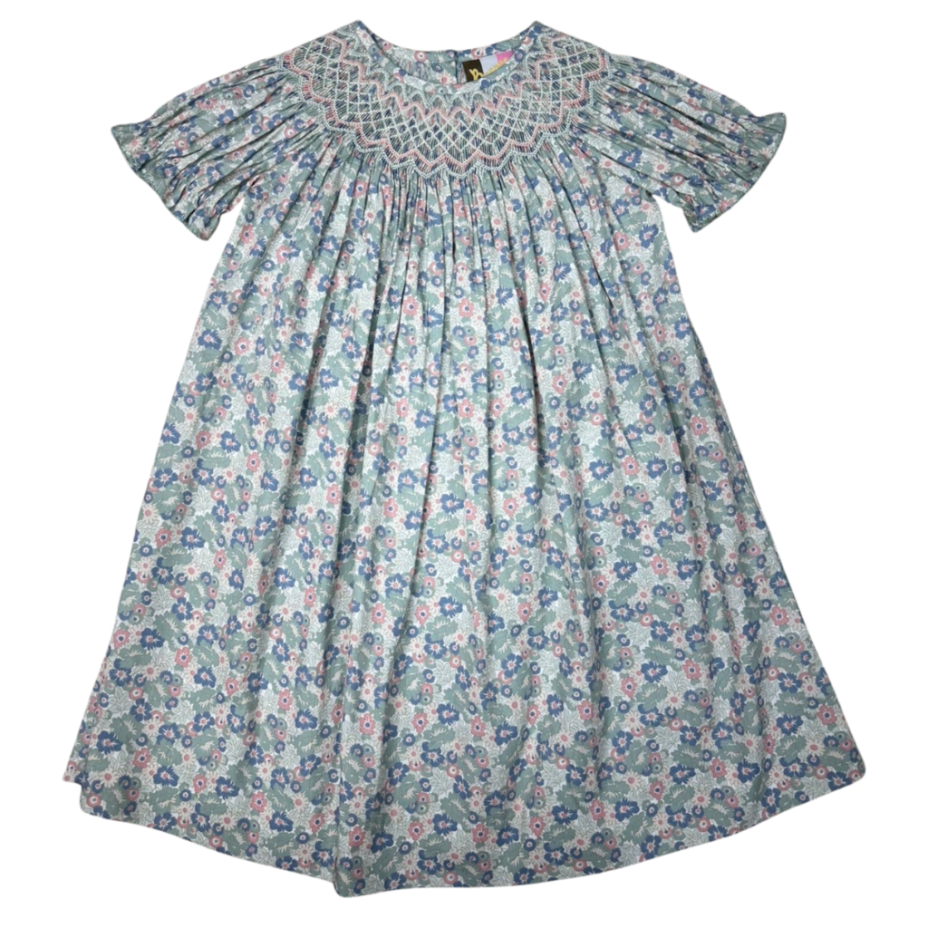 BANANA SPLIT Girl's Garden Tales Smocked Geo Bishop