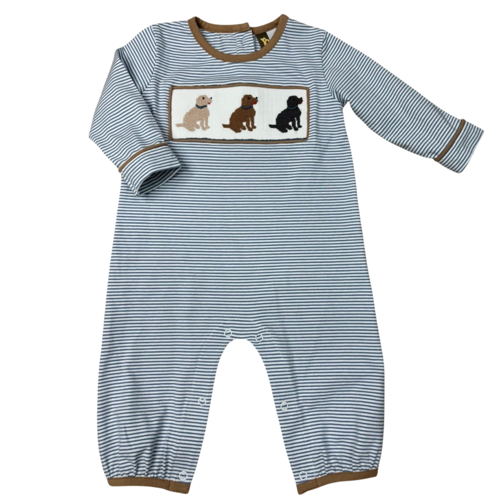 BANANA SPLIT Boy's Lab Trio Smocked Romper