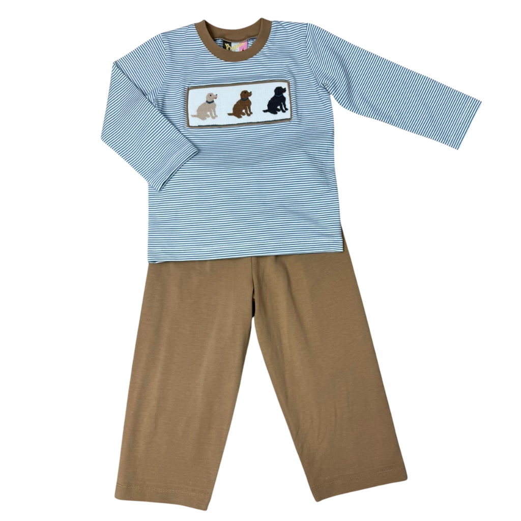 BANANA SPLIT Boy's Lab Trio Smocked Pant Set
