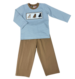 BANANA SPLIT Boy's Lab Trio Smocked Pant Set