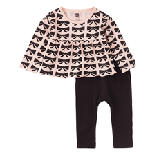 Peplum Top & Pants Bow