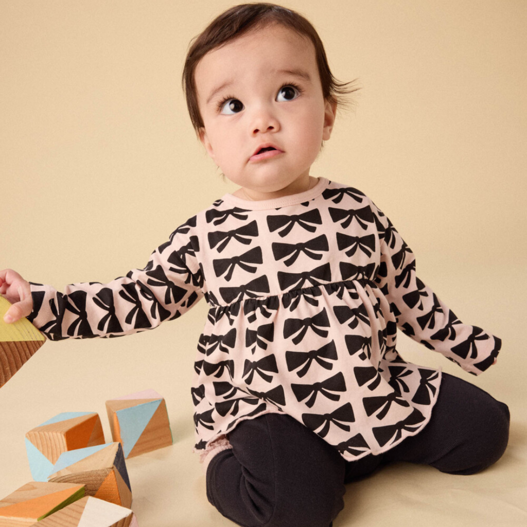 Peplum Top & Pants Bow