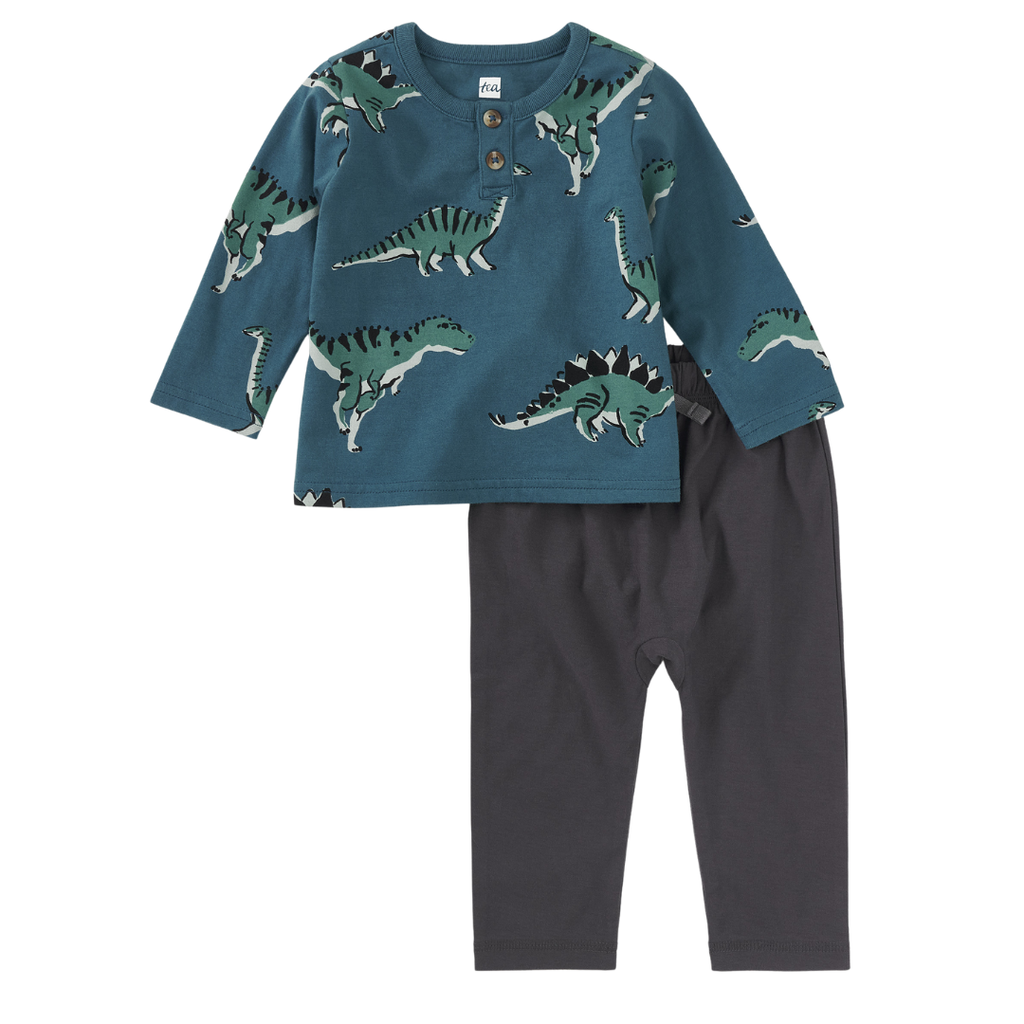 Henley Baby Set Dynamic Dinos