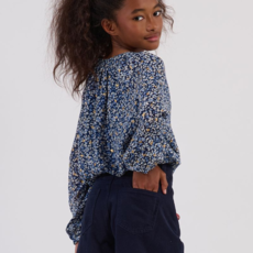 MOLLY BRACKEN GIRL'S WOVEN TOP BLUE NORA