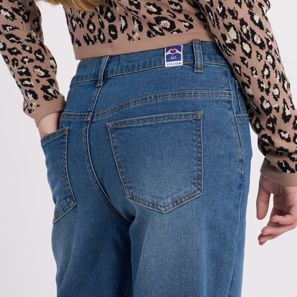 MOLLY BRACKEN GIRL'S WOVEN PANTS LIGHT BLUE DENIM