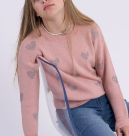 MOLLY BRACKEN GIRL'S KNIT SWEATER PINK