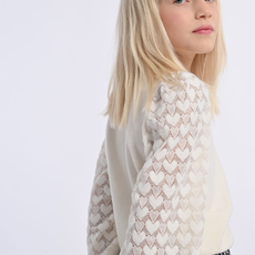 MOLLY BRACKEN GIRL'S KNIT SWEATER OFF WHITE