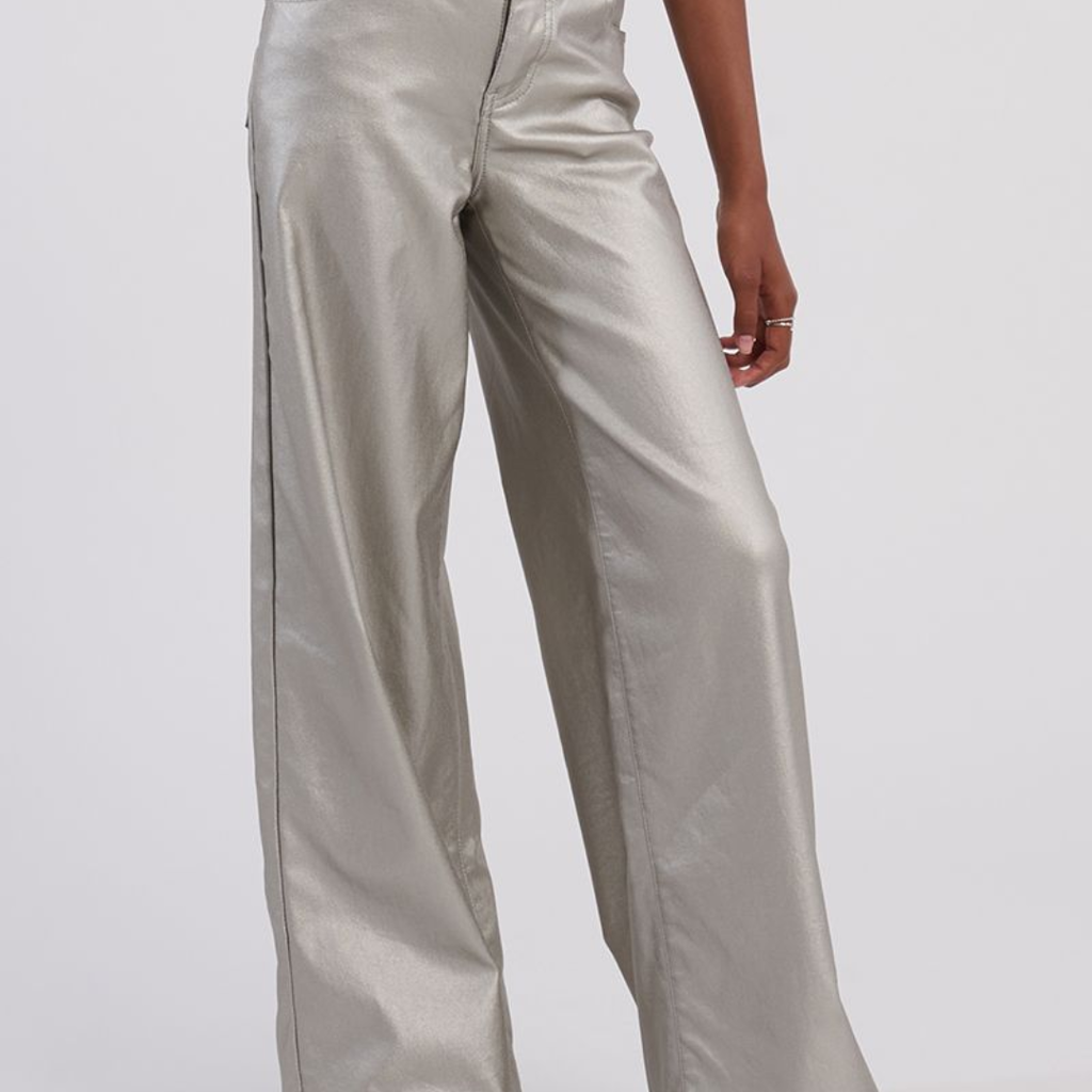 MOLLY BRACKEN GIRL'S WOVEN PANTS SILVER