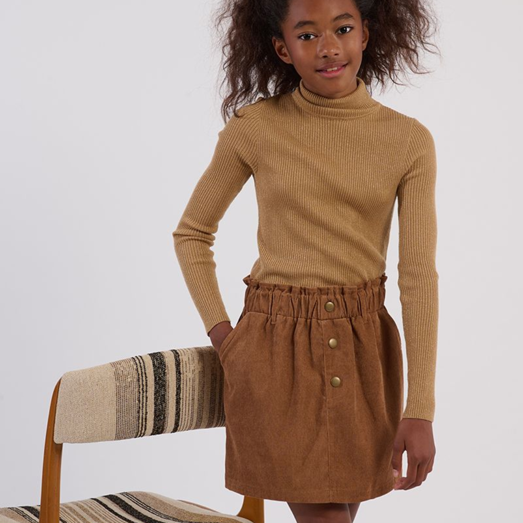 MOLLY BRACKEN GIRL'S WOVEN SKIRT CAMEL