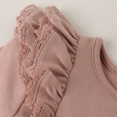 QUINCY MAE LONG SLEEVE FLUTTER DRESS || ROSE