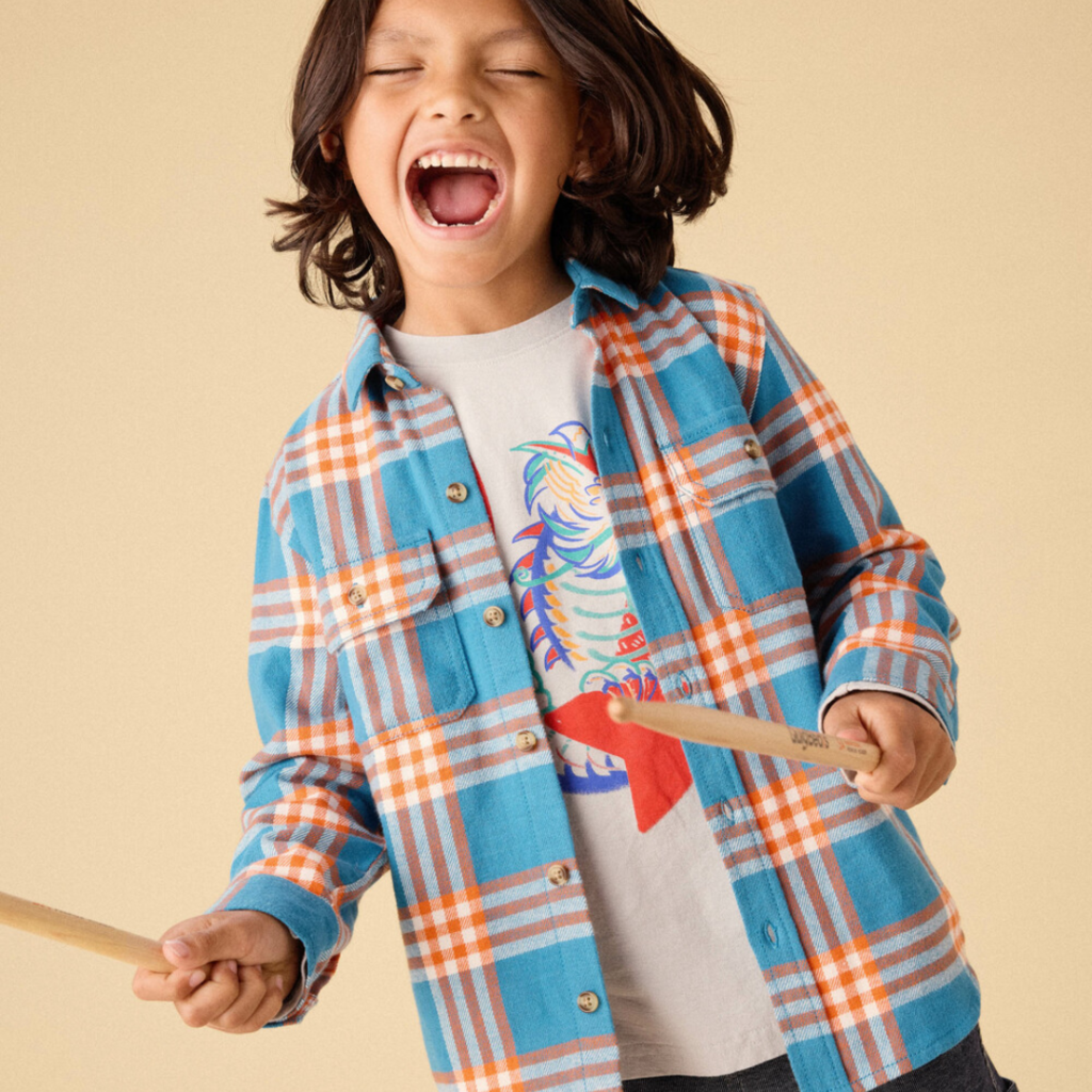 Boy's Flannal Button Up Shirt KORBP204
