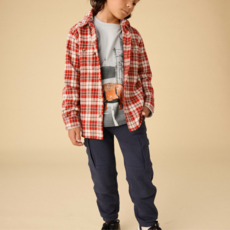 Boy's Flannal Button Up Shirt KORBP203