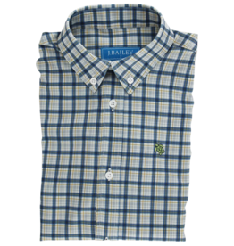 J.BAILEY Boy's Performance Button Down, Stone