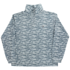 J.BAILEY Boy's Performance Half Zip, Gray Camo