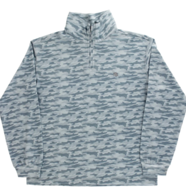 J.BAILEY Boy's Performance Half Zip, Gray Camo