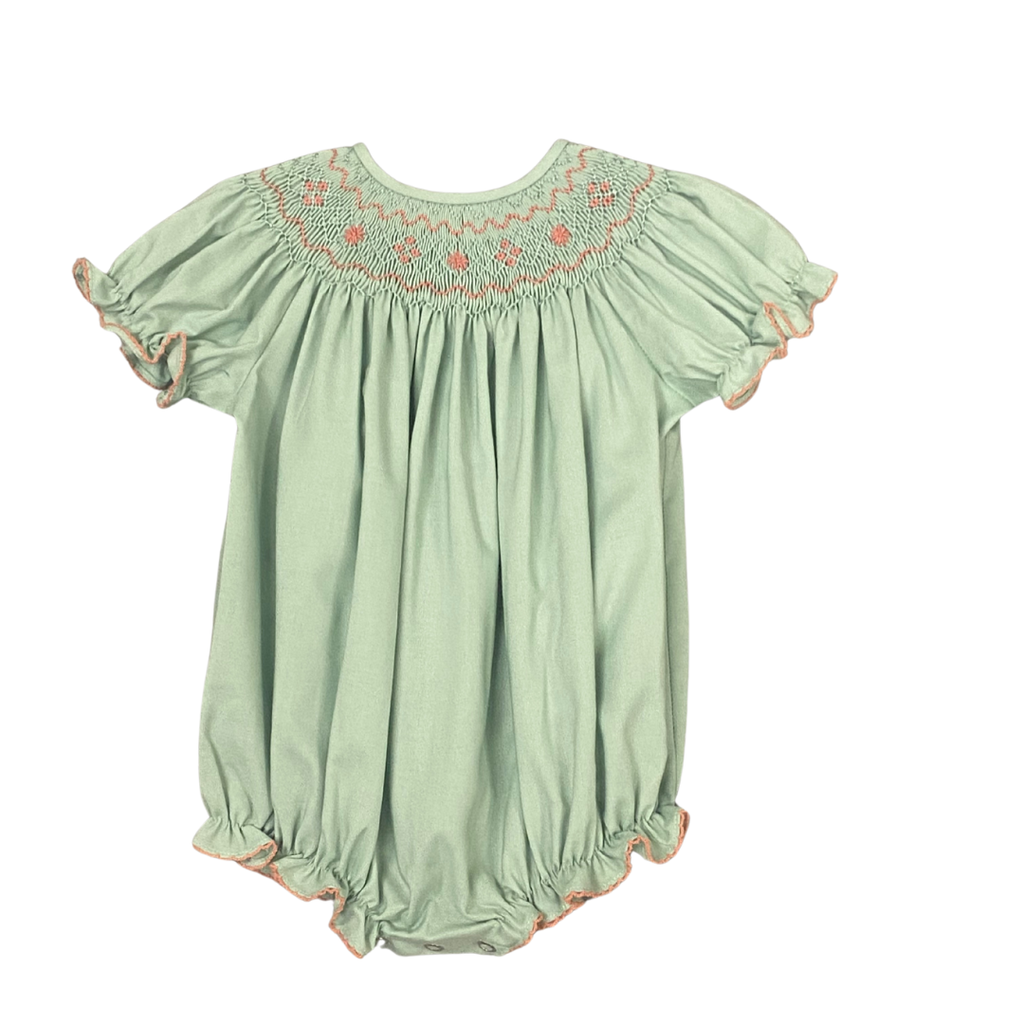 LULU BEBE Emmie-Sage Smocked Bubble