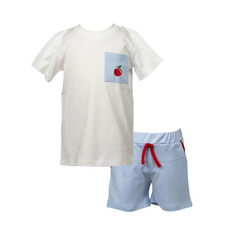 THE PROPER PEONY SCHOOL DAYS POCKET SHIRT W/SOFT BLUE SHORT