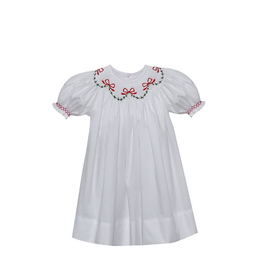 REMEMBER NGUYEN White Cate Bishop Dress-Christmas Ribbons