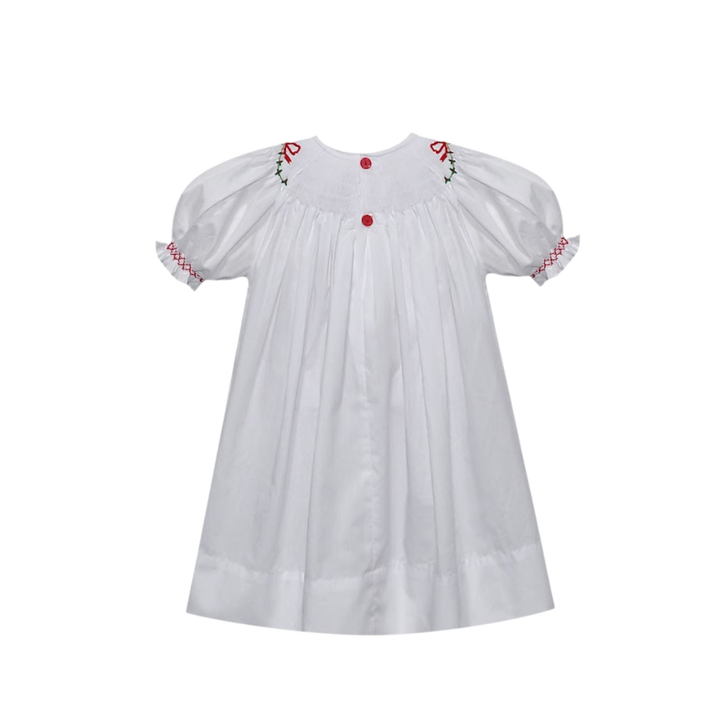 REMEMBER NGUYEN White Cate Bishop Dress-Christmas Ribbons