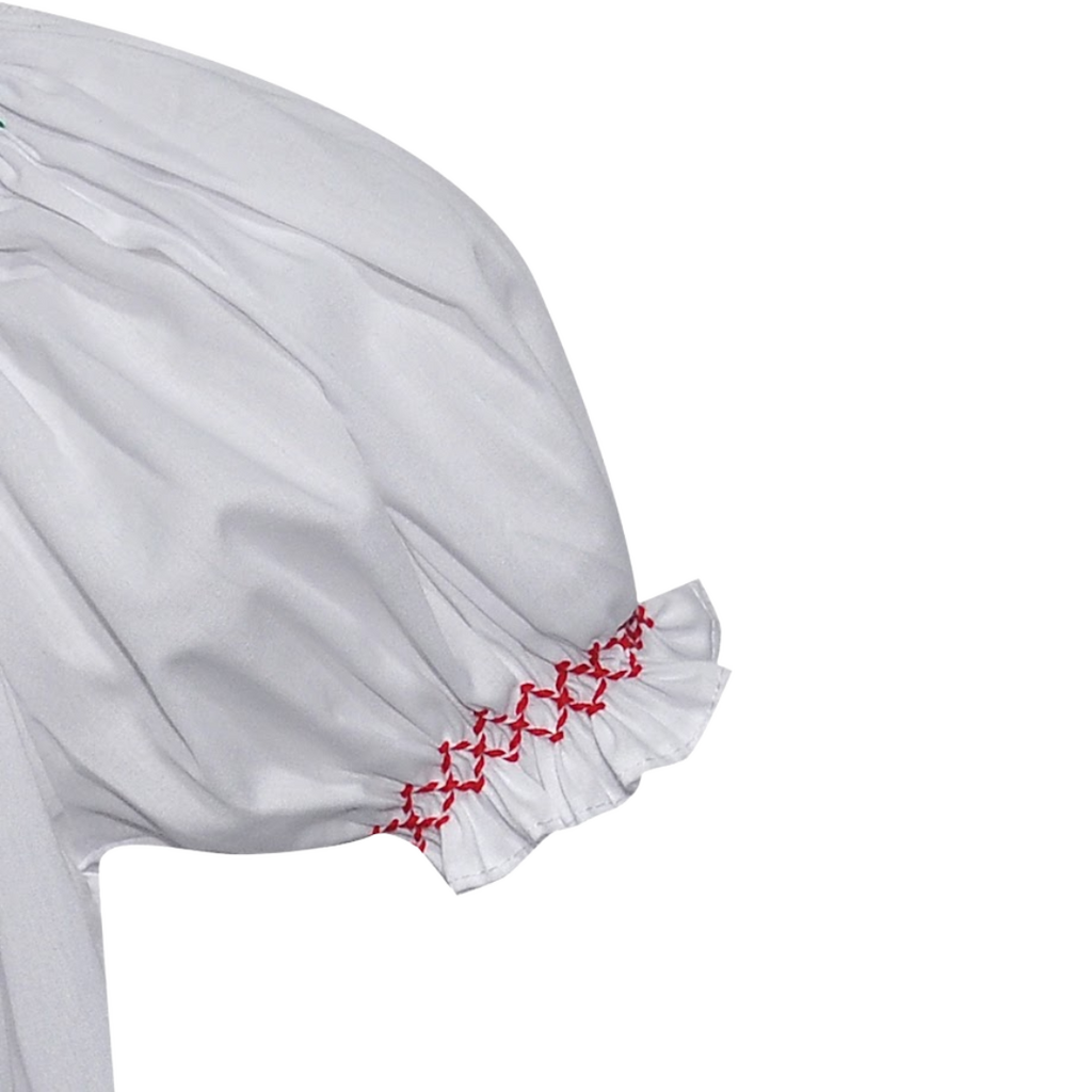 REMEMBER NGUYEN White Cate Bishop Dress-Christmas Ribbons