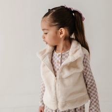 BABYSPROUTS Girl's Fur Vest Cream