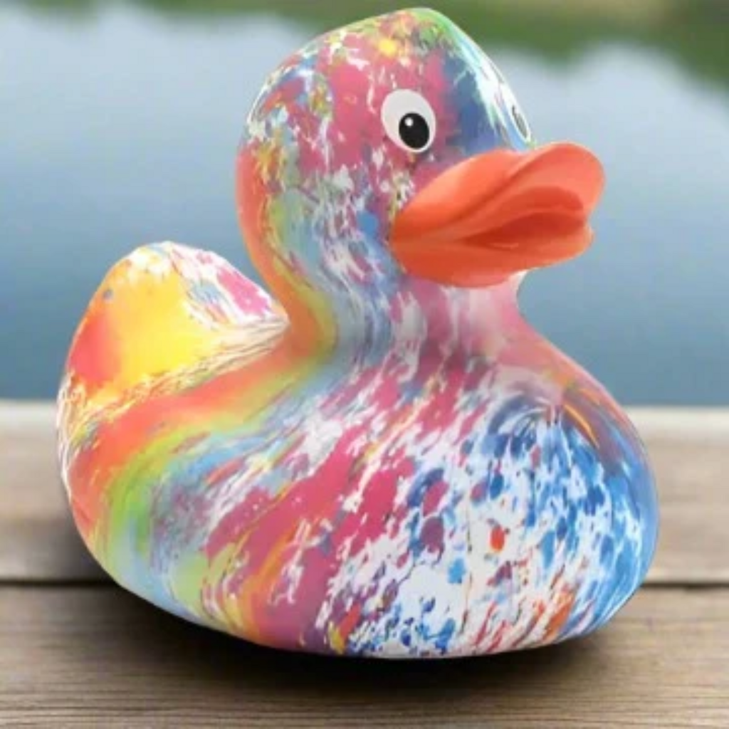 ONE FOR FUN Tie Dye Rubber Duck