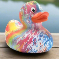 ONE FOR FUN Tie Dye Rubber Duck