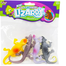 ONE FOR FUN Mini Colour Changing Lizards 4pk