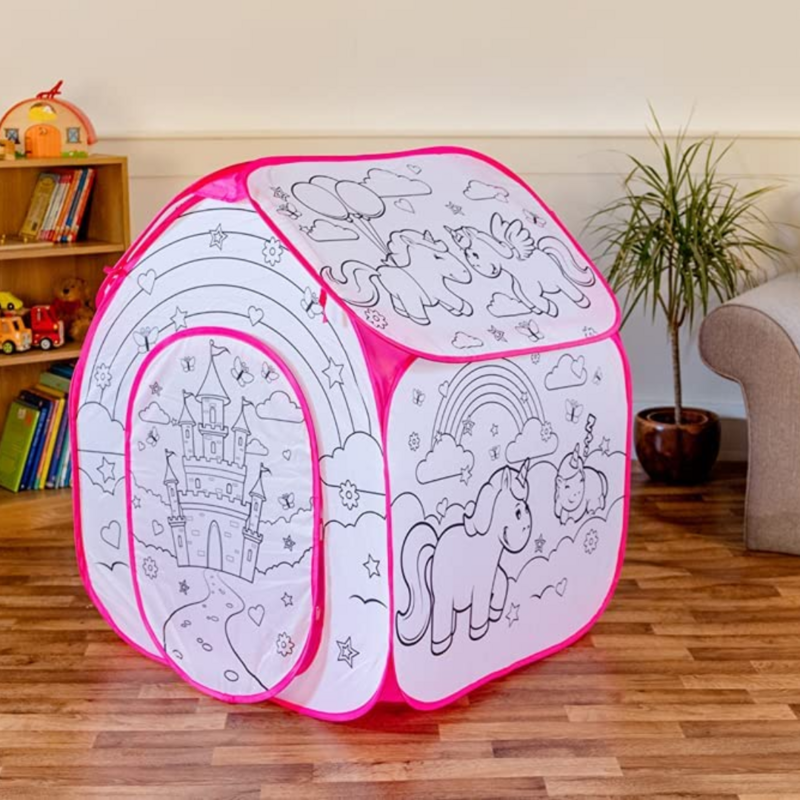 ONE FOR FUN Colour Your Own Play Tent-Unicorn