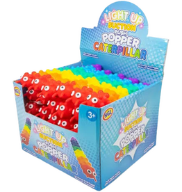 ONE FOR FUN Light Up Suction Push Popper Rainbow Caterpillar