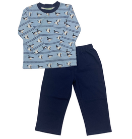 Boy's Long Sleeve Duck Top w/Navy Pants
