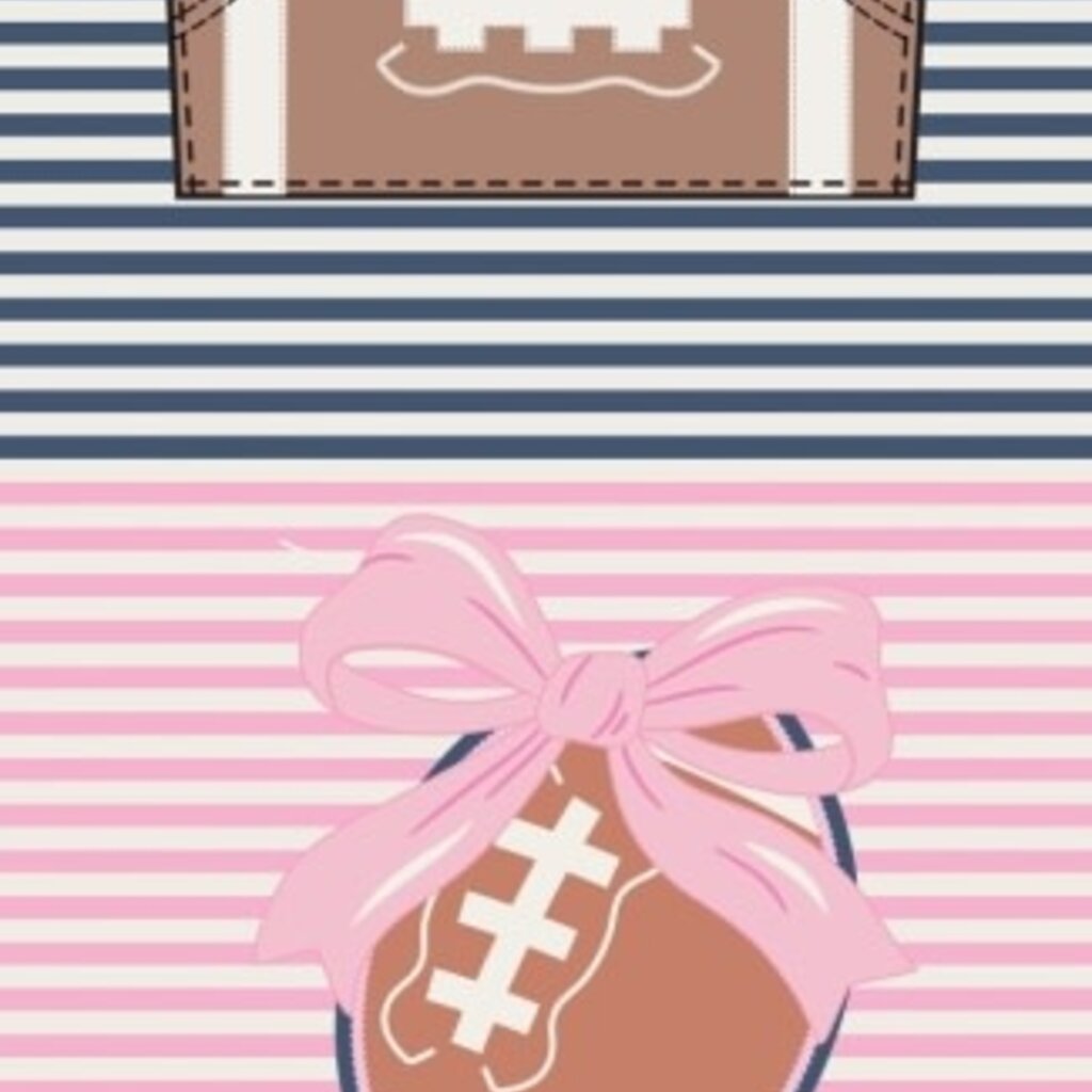 ANGEL DEAR Stripes w/ Football - L/S Raglan Henley Romper